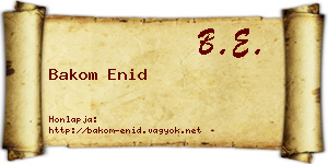 Bakom Enid névjegykártya